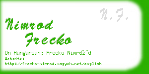 nimrod frecko business card